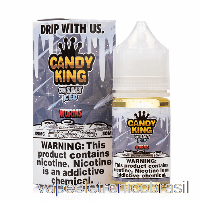 Vape Eletrônico Iced Worms - Candy King On Salt - 30ml 50mg